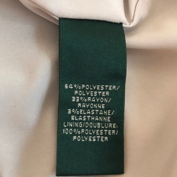 LAUREN Ralph Lauren Women's Colorblock Navy Sleeveless Sheath Dress Size 4 - Picture 8 of 10